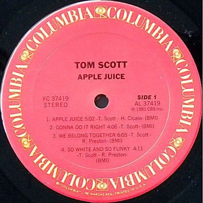 Tom Scott : Apple Juice (LP, Album, Ter)