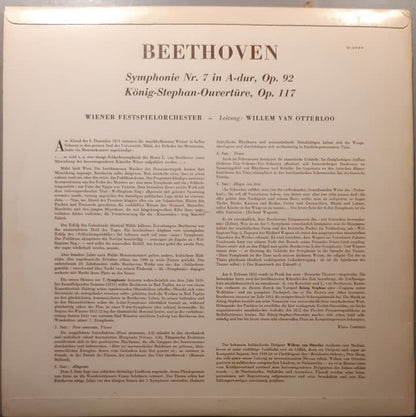 Ludwig van Beethoven, Wiener Festspielorchester, Willem Van Otterloo : Symphonie Nr. 7 / König Stephan Ouvertüre (LP)