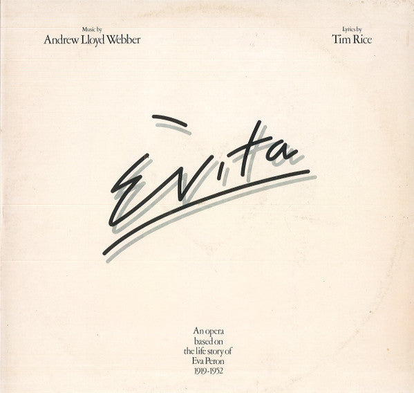 Andrew Lloyd Webber And Tim Rice : Evita (2xLP, Album, Gat)