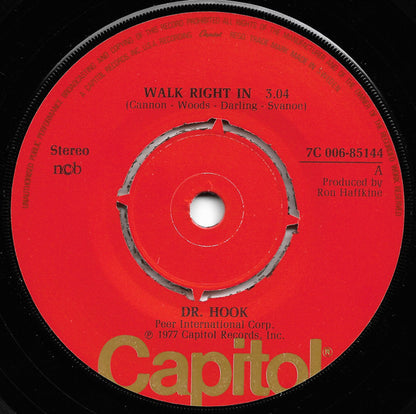 Dr. Hook : Walk Right In / Sexy Energy (7", Single, Pus)