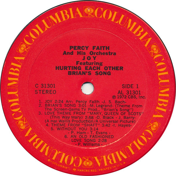 Percy Faith & His Orchestra : Joy (LP, Album, Ter)