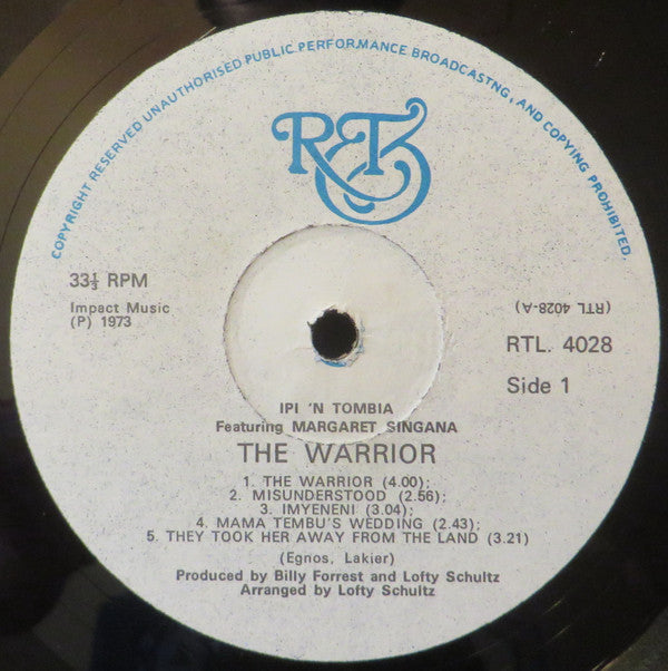 Ipi-Tombi Featuring Margaret Singana : The Warrior (LP, Album)