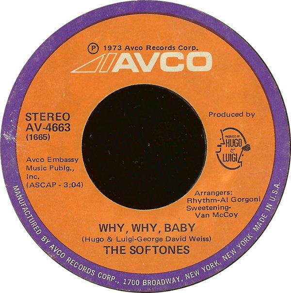 The Softones : That Old Black Magic / Why, Why, Baby (7", Styrene, She)