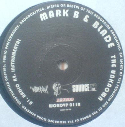 Mark B & Blade : The Unknown (12")