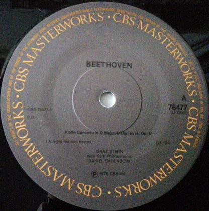 Ludwig van Beethoven - Isaac Stern, The New York Philharmonic Orchestra, Daniel Barenboim : Violin Concerto (LP, Album)