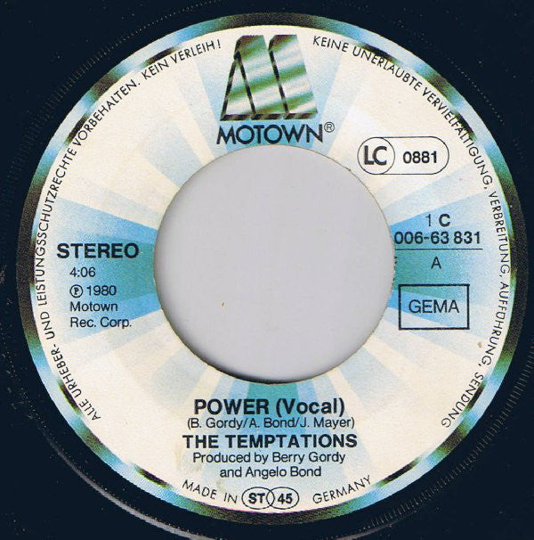 The Temptations : Power (7", Single)