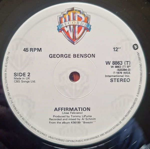 George Benson : No One Emotion (Remix) (12")