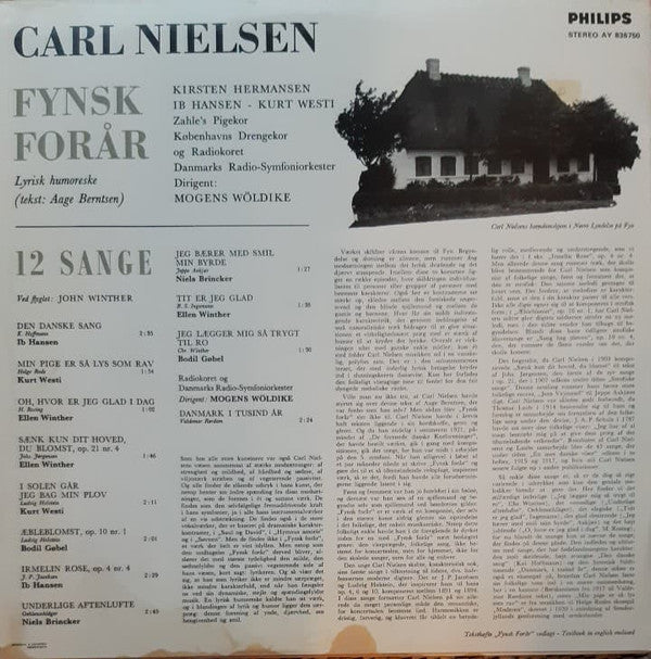 Various : Carl Nielsen: Fynsk Forår. Lyrisk Humoreske Op. 42 & 12 Sange (LP)