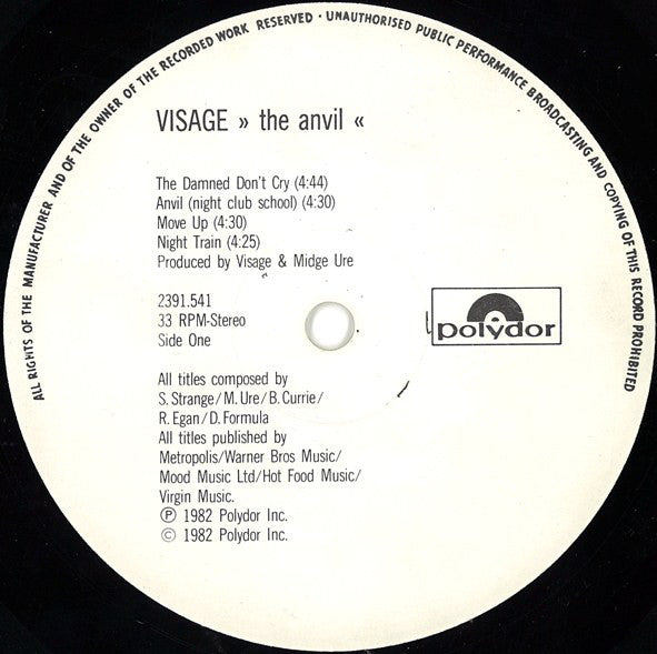 Visage : The Anvil (LP, Album)