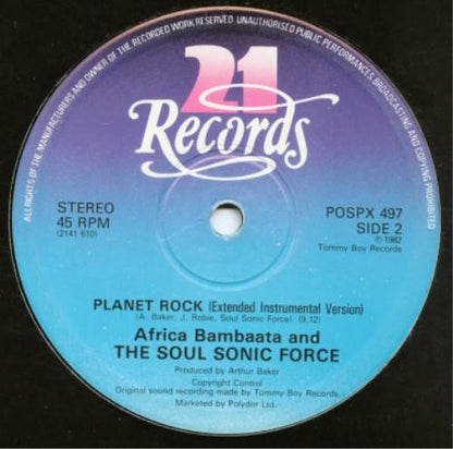 Afrika Bambaataa & Soulsonic Force : Planet Rock (12")