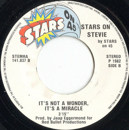 Stars On 45 : Stars On Stevie (7", Single)