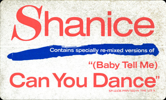 Shanice : (Baby Tell Me) Can You Dance (12", Single, Gen)