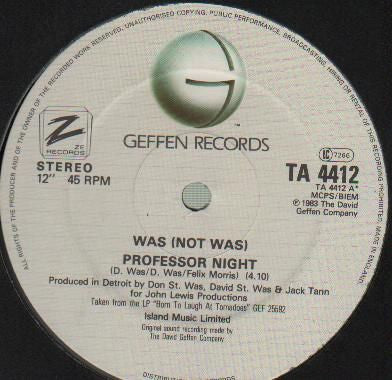 Was (Not Was) : Professor Night / Shake Your Head / Bow Wow Wow Wow (12", Single)