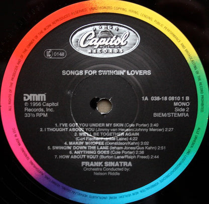 Frank Sinatra : Songs For Swingin' Lovers (LP, Album, Mono, RE, RM)