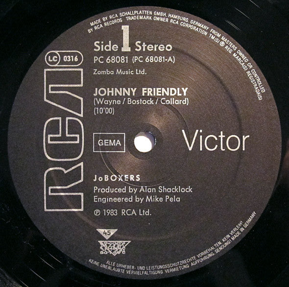 JoBoxers : Johnny Friendly (12")