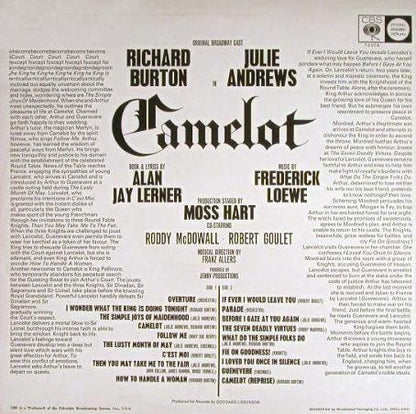 Alan Jay Lerner, Frederick Loewe / Julie Andrews, Richard Burton (2) : Camelot (Original Broadway Cast) (LP)