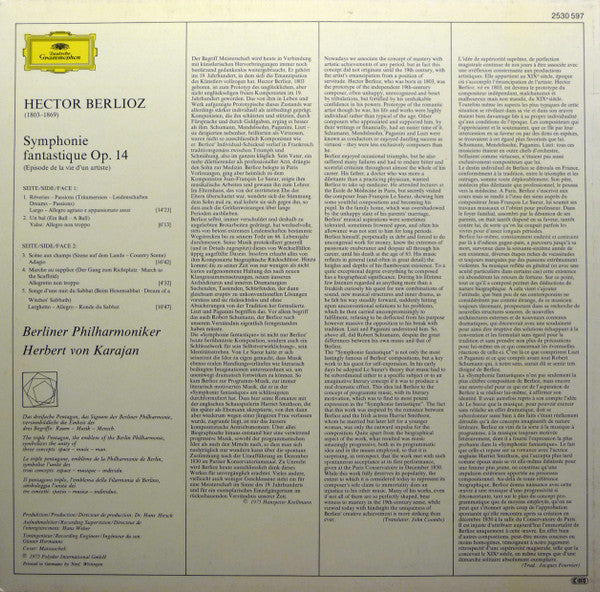 Hector Berlioz - Berliner Philharmoniker · Herbert von Karajan : Symphonie Fantastique (LP, RE)