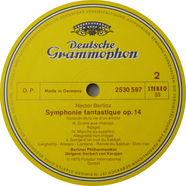 Hector Berlioz - Berliner Philharmoniker · Herbert von Karajan : Symphonie Fantastique (LP, RE)