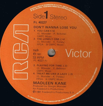 Madleen Kane : Don't Wanna Lose You (LP, Album)