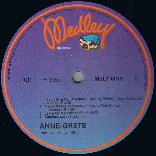 Anne Grete : Anne Grete (LP, Album)