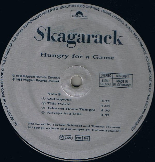 Skagarack : Hungry For A Game (LP, Album)