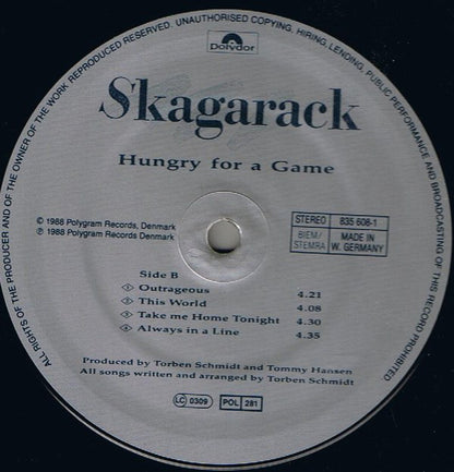 Skagarack : Hungry For A Game (LP, Album)