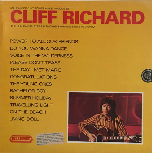 The Sun King Players & The Sun King Singers Starring Steve Maynard (4) : Million Copy Hit Songs Made Famous By Cliff Richard (LP)