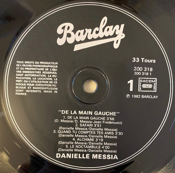 Danielle Messia : De La Main Gauche (LP, Album)