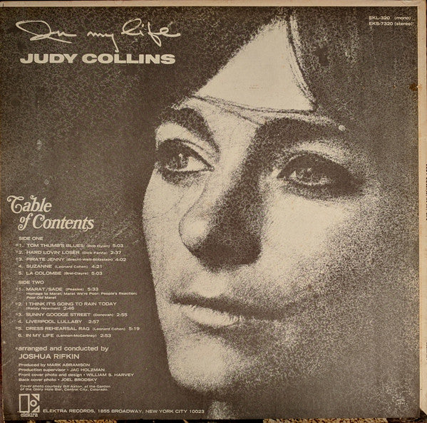 Judy Collins : In My Life (LP, Album, RE, Red)