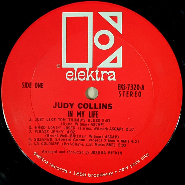 Judy Collins : In My Life (LP, Album, RE, Red)