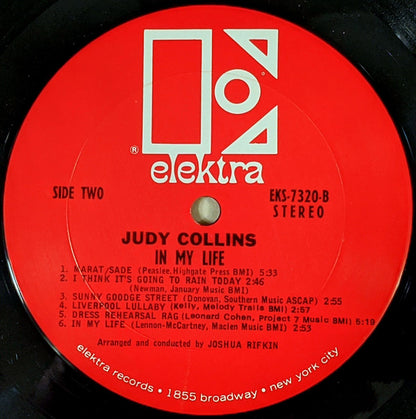 Judy Collins : In My Life (LP, Album, RE, Red)