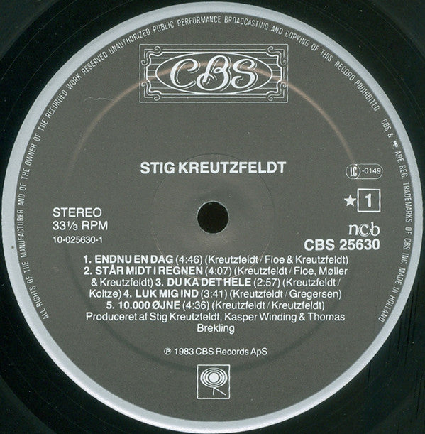 Stig Kreutzfeldt : Stig Kreutzfeldt (LP, Album)