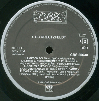 Stig Kreutzfeldt : Stig Kreutzfeldt (LP, Album)