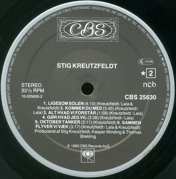 Stig Kreutzfeldt : Stig Kreutzfeldt (LP, Album)