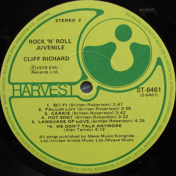 Cliff Richard : Rock 'N' Roll Juvenile (LP, Album)