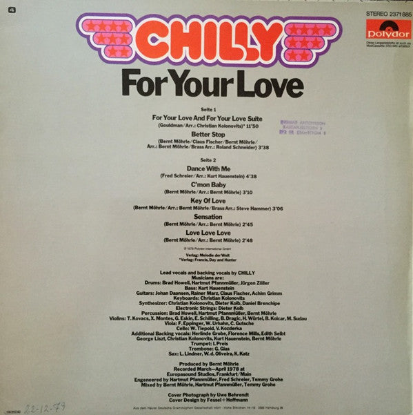 Chilly : For Your Love (LP, Album)