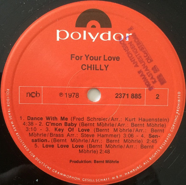 Chilly : For Your Love (LP, Album)