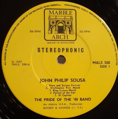 John Philip Sousa : A Dynamic High-Fidelity Full Band Concert of Marches (LP, RE)