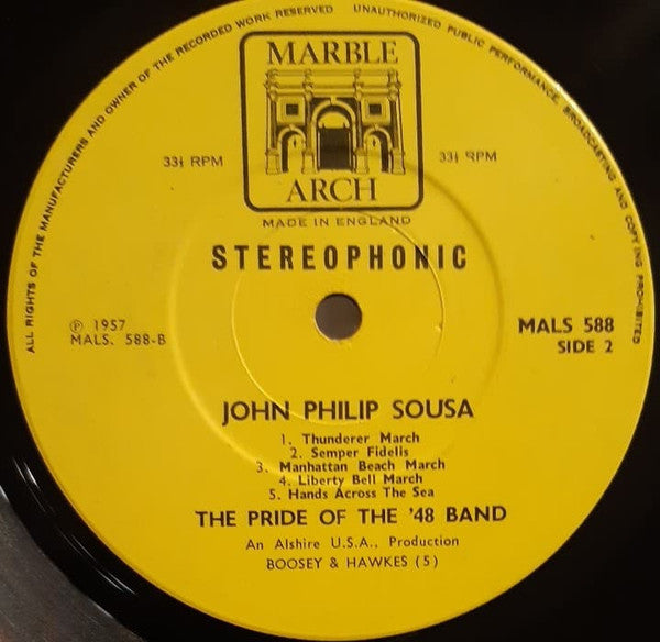 John Philip Sousa : A Dynamic High-Fidelity Full Band Concert of Marches (LP, RE)