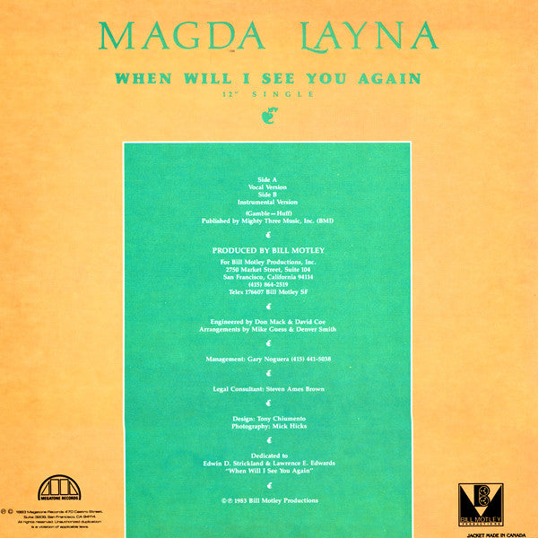 Magda Layna : When Will I See You Again (12")