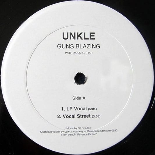 UNKLE With Kool G Rap : Guns Blazing (12", Promo)