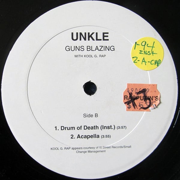 UNKLE With Kool G Rap : Guns Blazing (12", Promo)