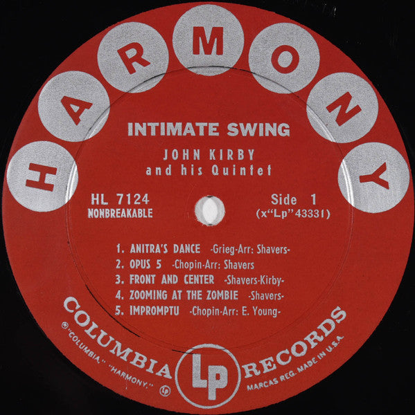 John Kirby And His Quintet : Intimate Swing (LP, Album, Hol)