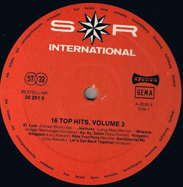 Various : 16 Top Hits, Volume 3 (LP, Comp)