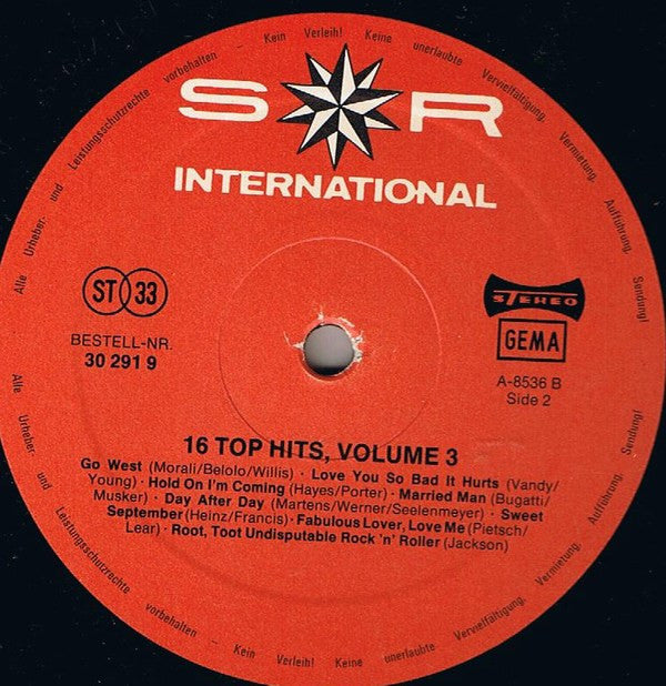 Various : 16 Top Hits, Volume 3 (LP, Comp)