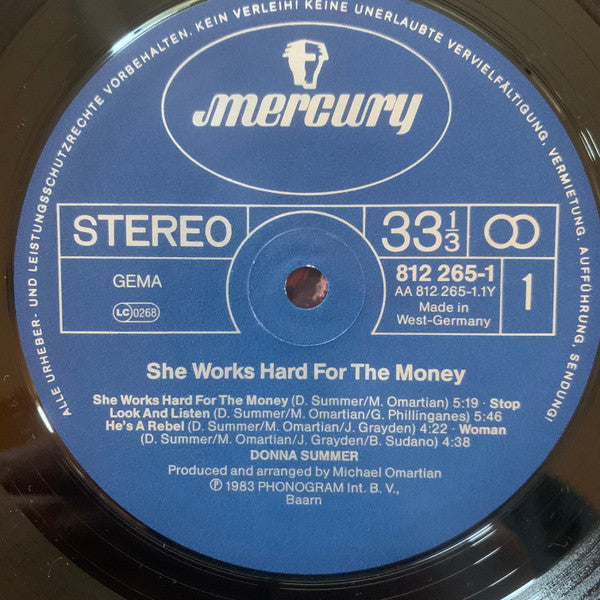 Donna Summer : She Works Hard For The Money (LP, Album)