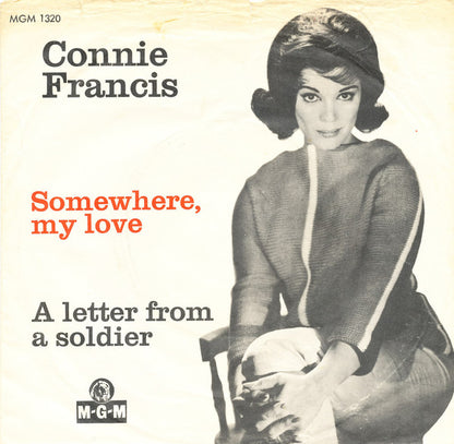 Connie Francis : Somewhere, My Love / A Letter From A Soldier (7", Single)