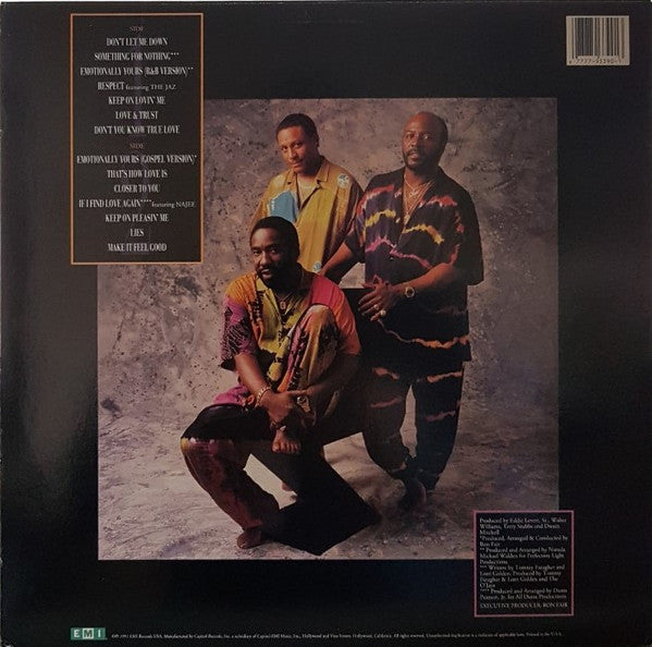 The O'Jays : Emotionally Yours (LP, Album)