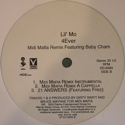 Lil' Mo Featuring Baby Cham : 4Ever (Midi Mafia Remix) (12", Promo)