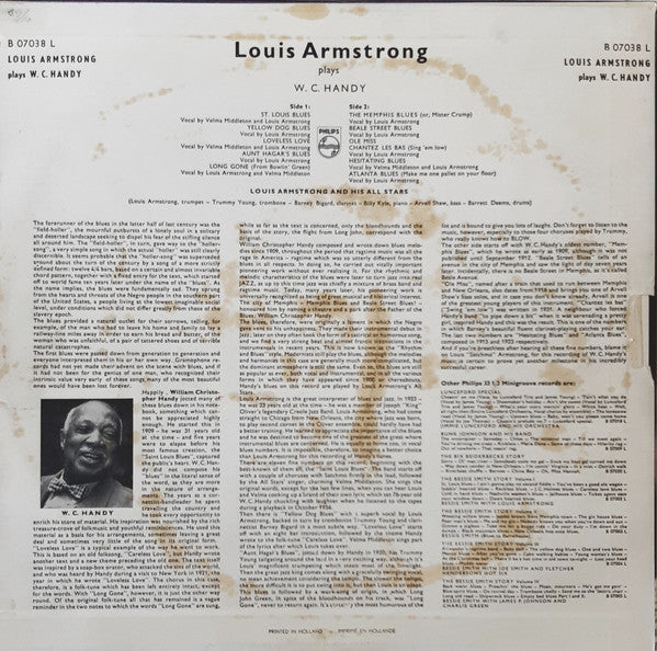 Louis Armstrong : Louis Armstrong Plays W. C. Handy (LP, Mono)